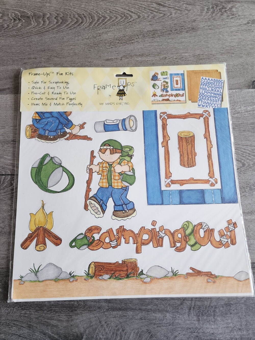 Frame-Ups Outdoors Fun Kit Scrapbooking Kit My Mind's Eye Camping New Sealed #51